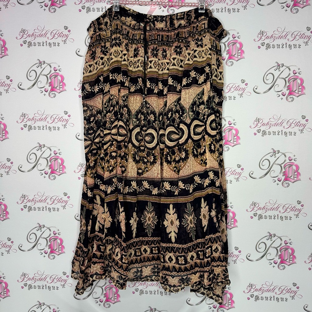 Boho Lightweight Maxi Skirt (XL)